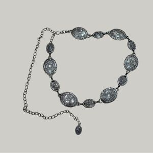 LIKE NEW Boho Silver Chain Belt
